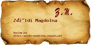 Zöldi Magdolna névjegykártya