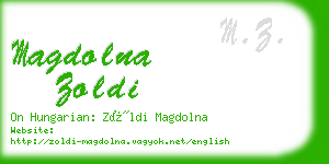 magdolna zoldi business card